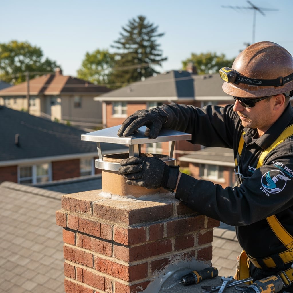 Boston Chimney Cap Installation